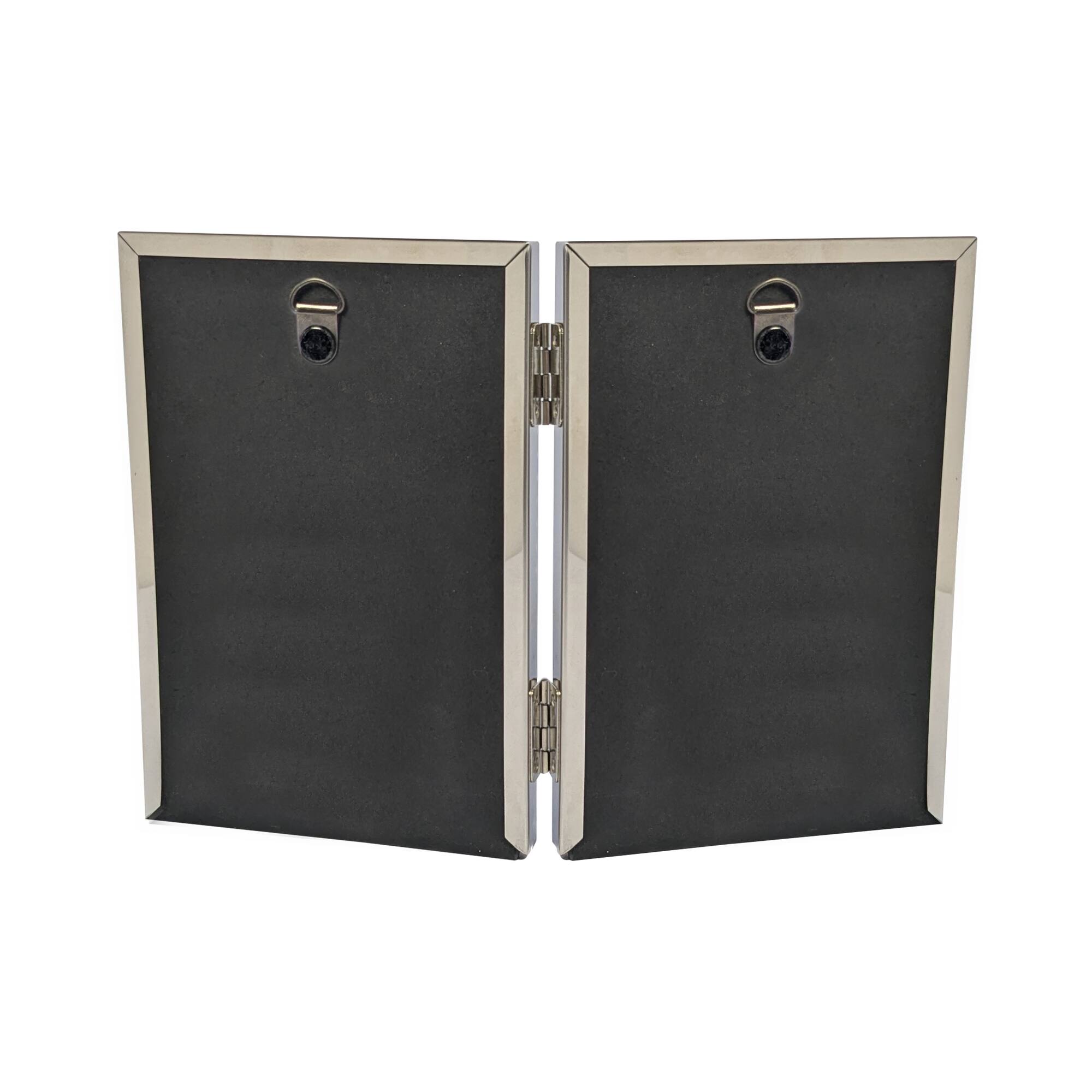 2-Opening Basics™ 4" x 6" Silver Rounded Metal Tabletop Frame by Studio Décor®